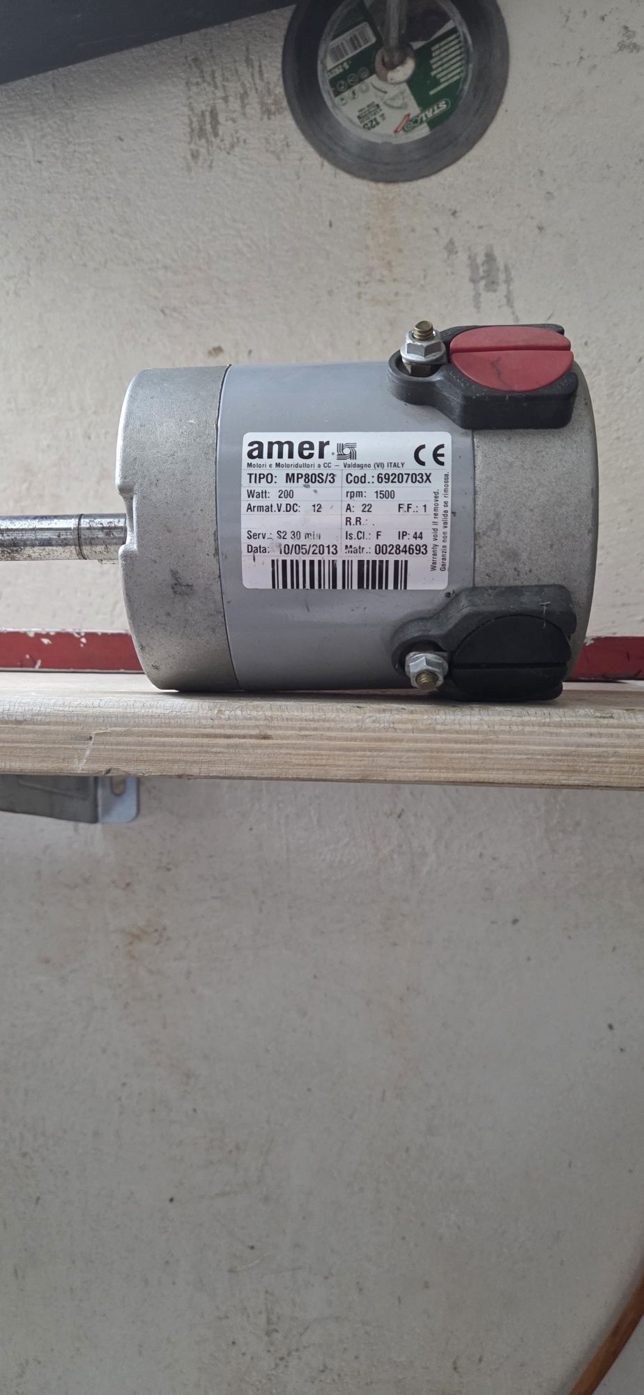 Silnik elektryczny 12v Amer Tipo MP80S  zamiatarka