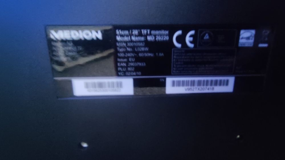 Monitor Medion 20 cali MD 20220