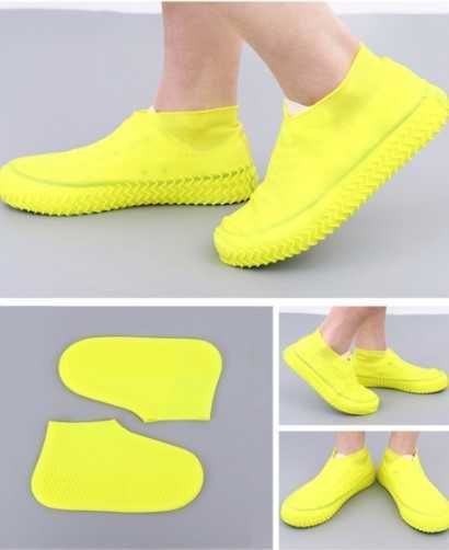 Przeciw deszczowe ochraniacze na buty pokrowce żółte  rozmiar s