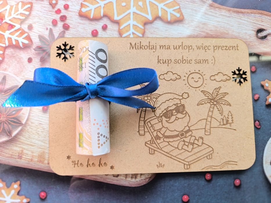 Drewniany bon na pieniadze