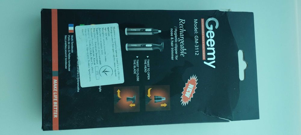 Триммер geemy gm3112 для стрижки волос бороды носа и ушей