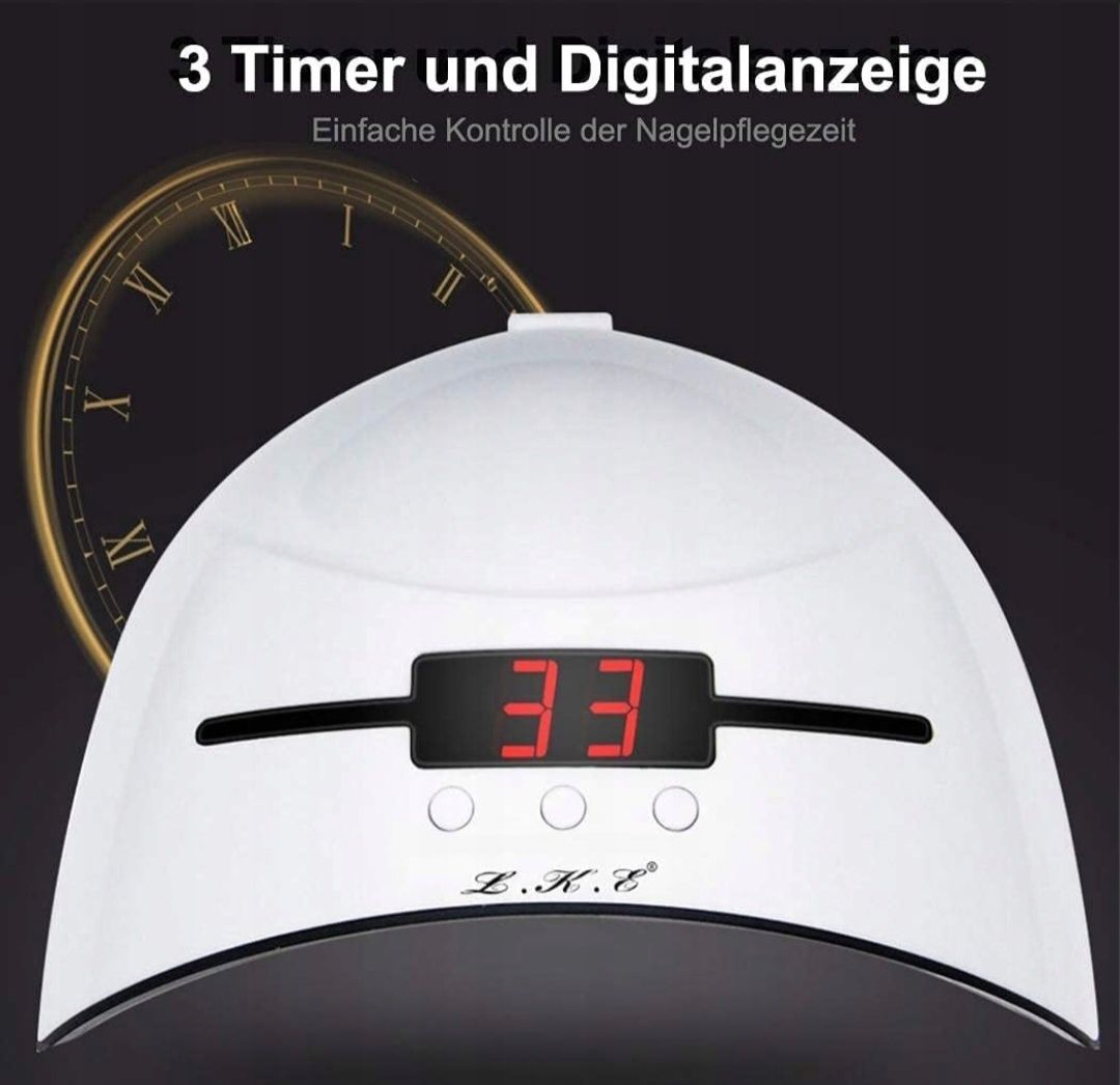 Lampa UV do paznokci żelowych 36W USB Timer