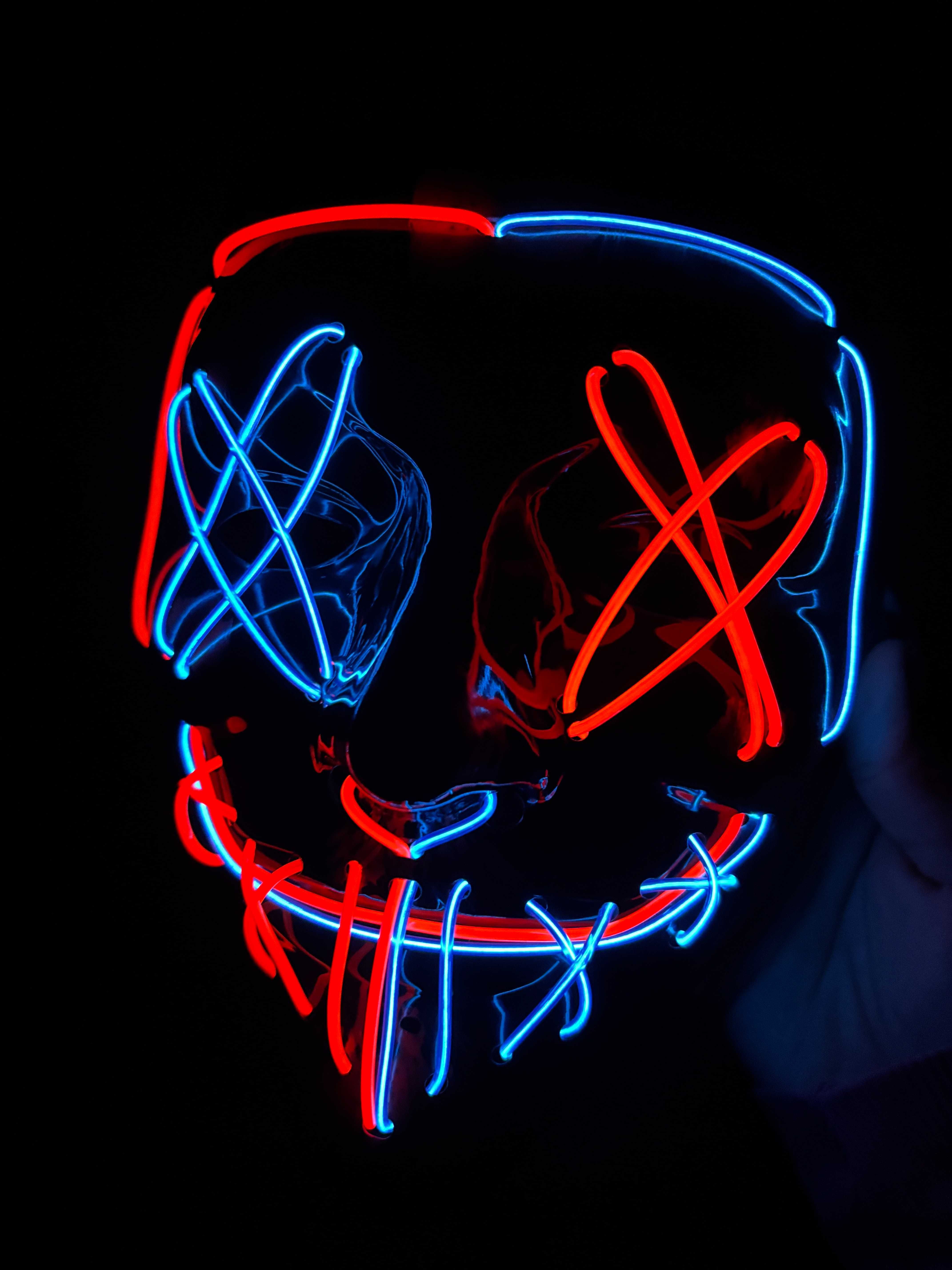 Máscara nova Halloween/Carnaval LED