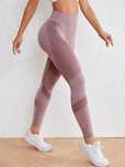 Damskie legginsy sportowe z wysokim stanem do jogi fitnessu i biegania