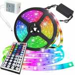 TAŚMA LED RGB 5m WODOODPORNA Ledy 5050 Listwa230v12vKolorowa NA PILOTA