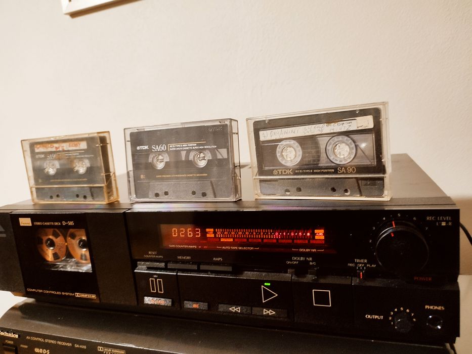 WYPRZEDAŻ! Kasety audio TDK plus magnetofon Sansui D 505 po serwisie!