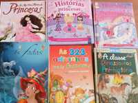 Livros infantis princesas, fadas, adivinhas e dinaussauros