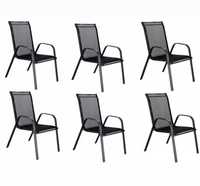 Krzesła krzesło ogrodowe metalowe 6 szt meble ogrodowe