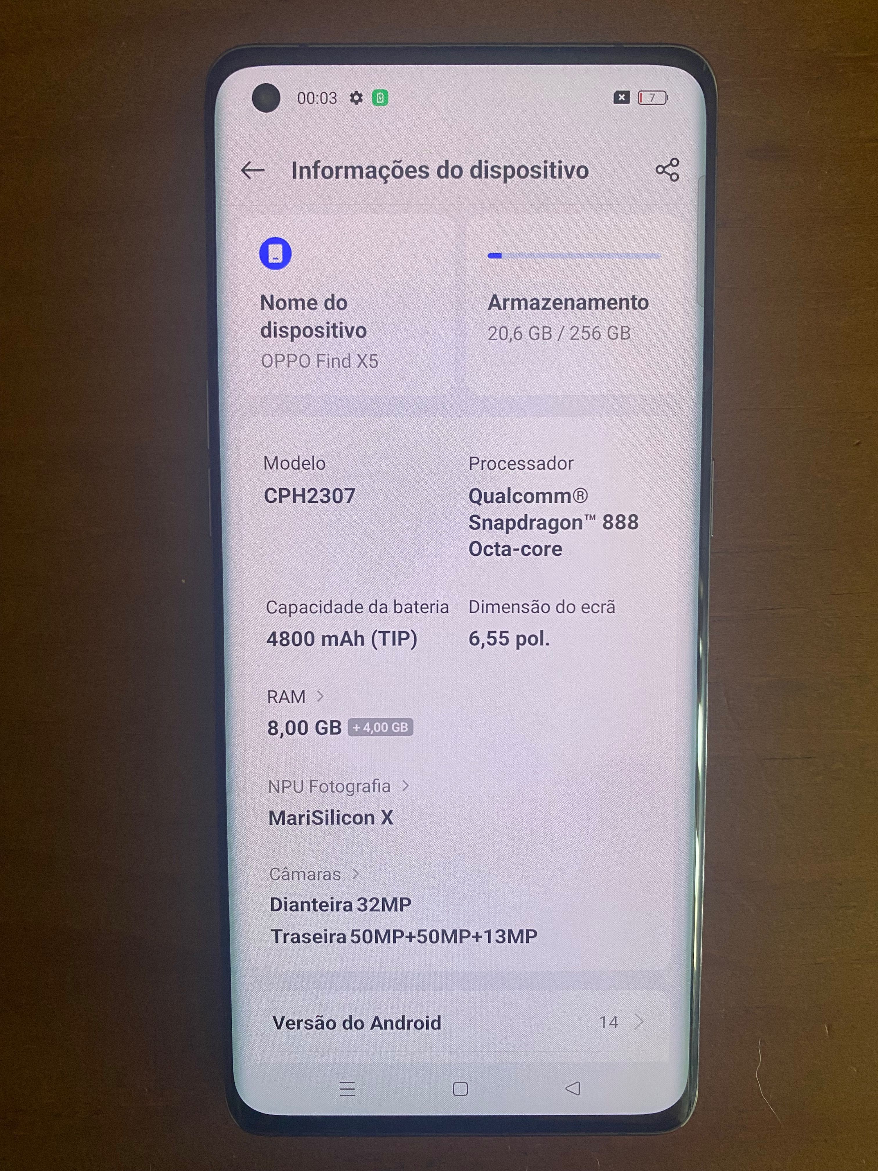 Telemóvel Oppo Find X5 5G 256GB