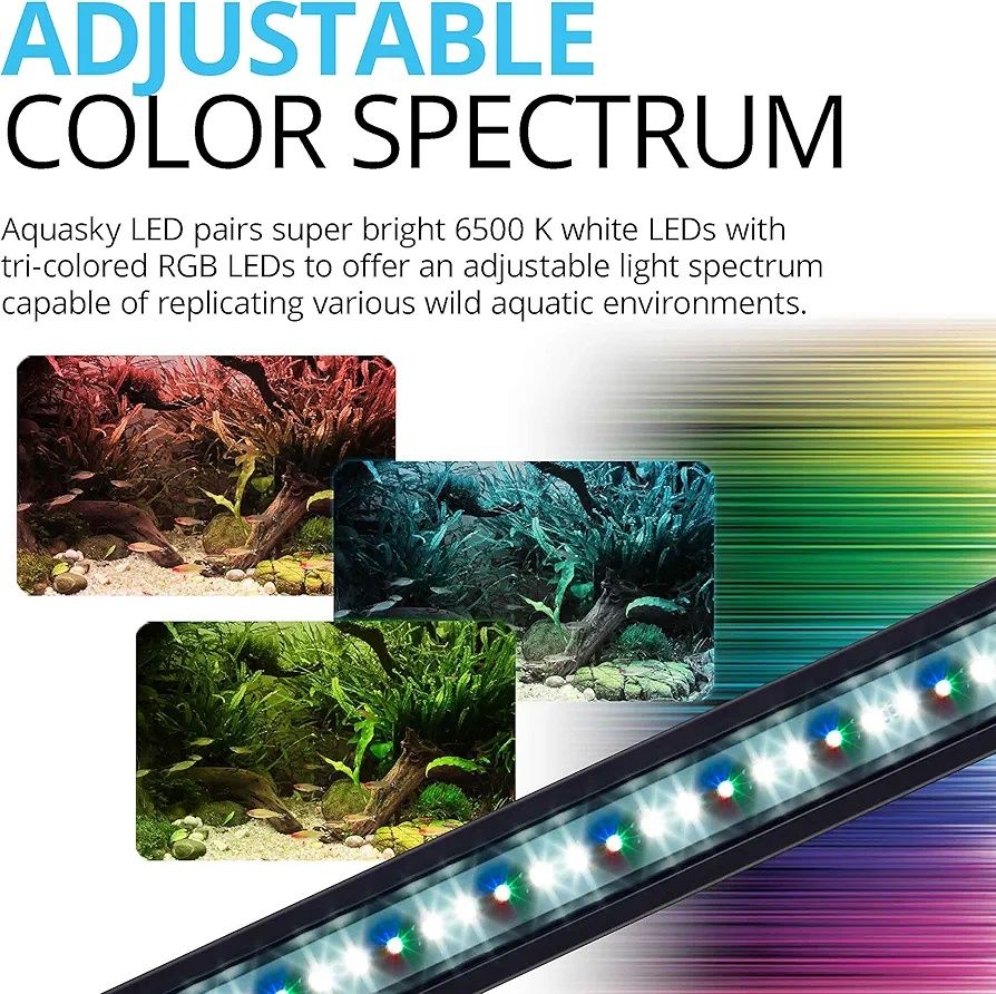 Fluval AquaSky , oświetlenie LED do akwariów słodkowodnych, 38 – 61