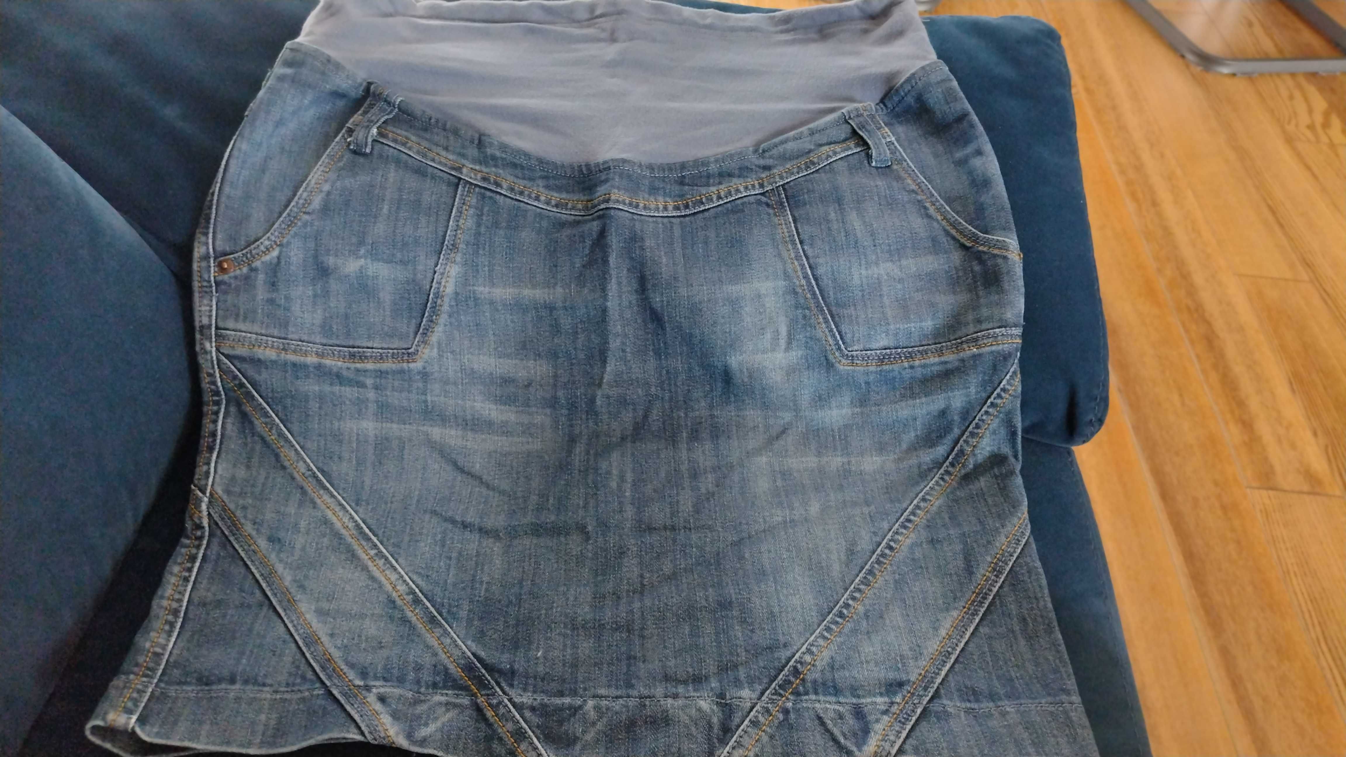 Spódnica ciążowa krótka jeansowa XL