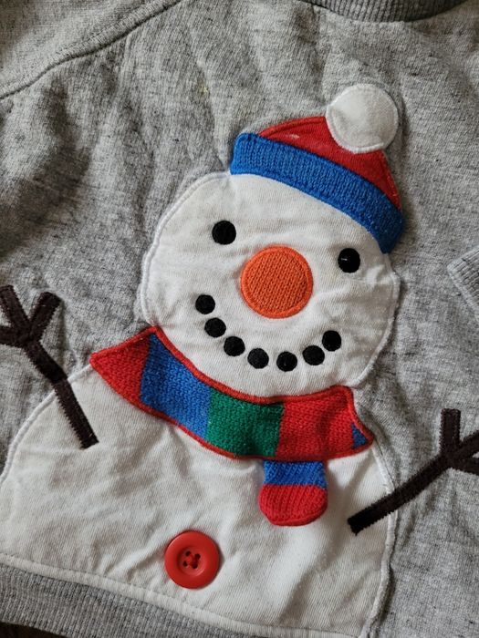 Bluza z bałwankiem F&F 9-12 miesięcy