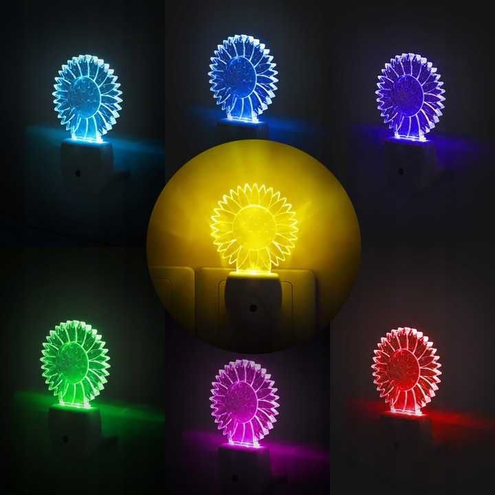 Lampka Nocna Kontaktowa 0.5W RGB Słonecznik
