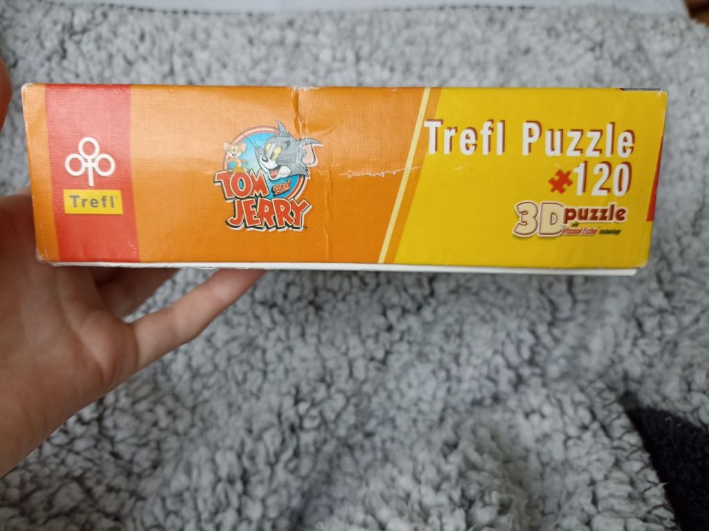 puzzle 3d dla dzieci z tomem i jeerym