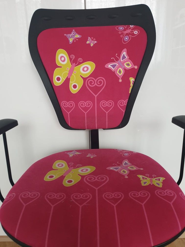 Fotel biurowy/Krzesło biurowe dla dziecka Motyle