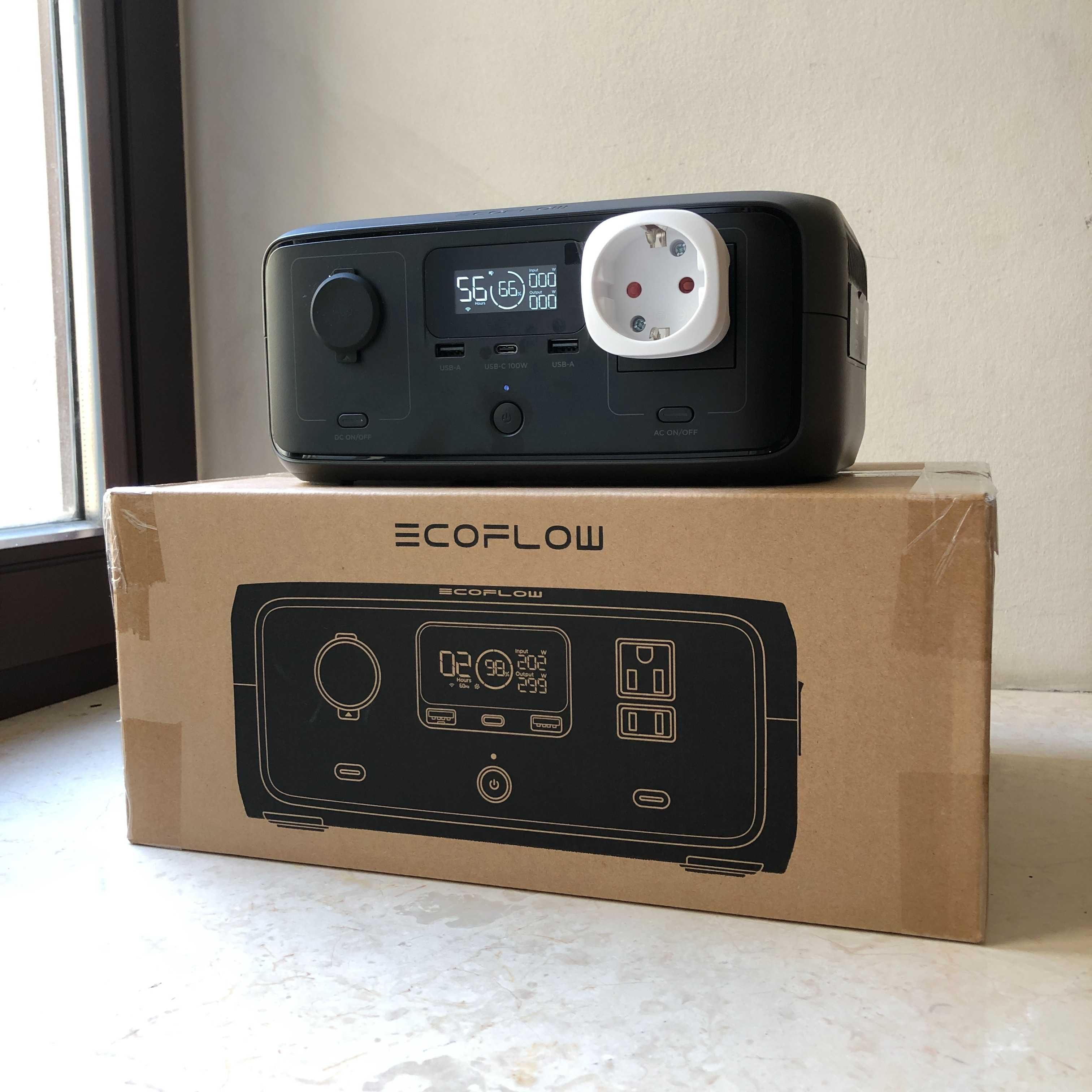 EcoFlow River 3 UPS 245Wh з LiFePO4, 300Вт | Нова + перехідник