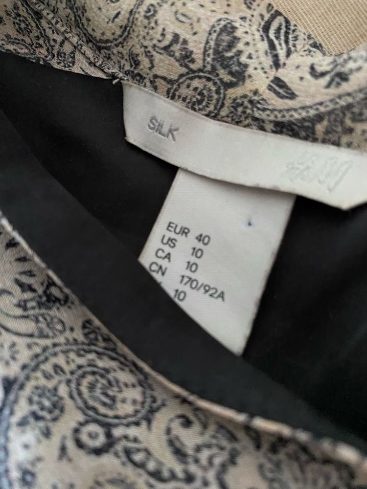Jedwabna krótka sukienka tunikowa vintage sukienka z jedwabiu