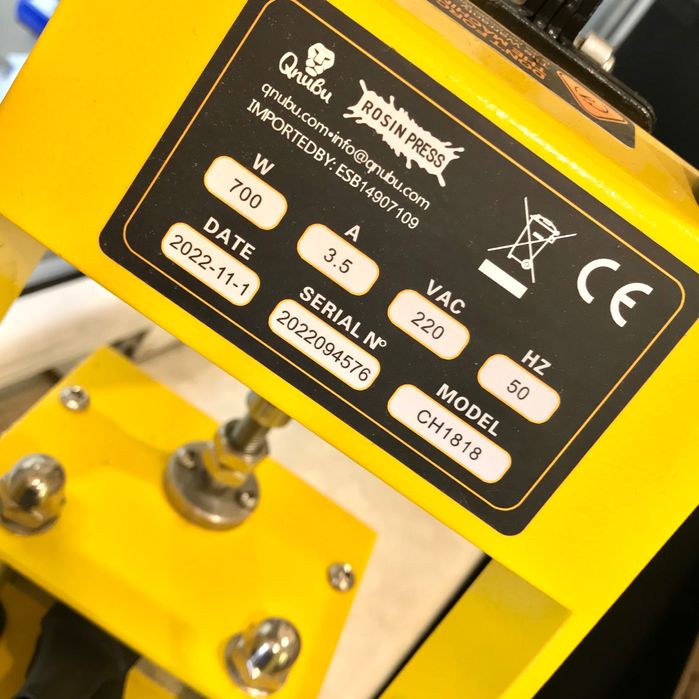 QNUBU Kompact 2.0 Prasa manualna 600kg podgrzewana 200°C ekstrakcja