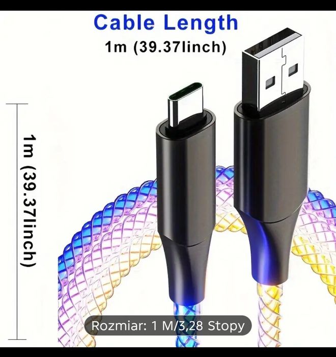Przewód Ładowarki USB C Typu C Szybki Przewód Do Ładowania Danych