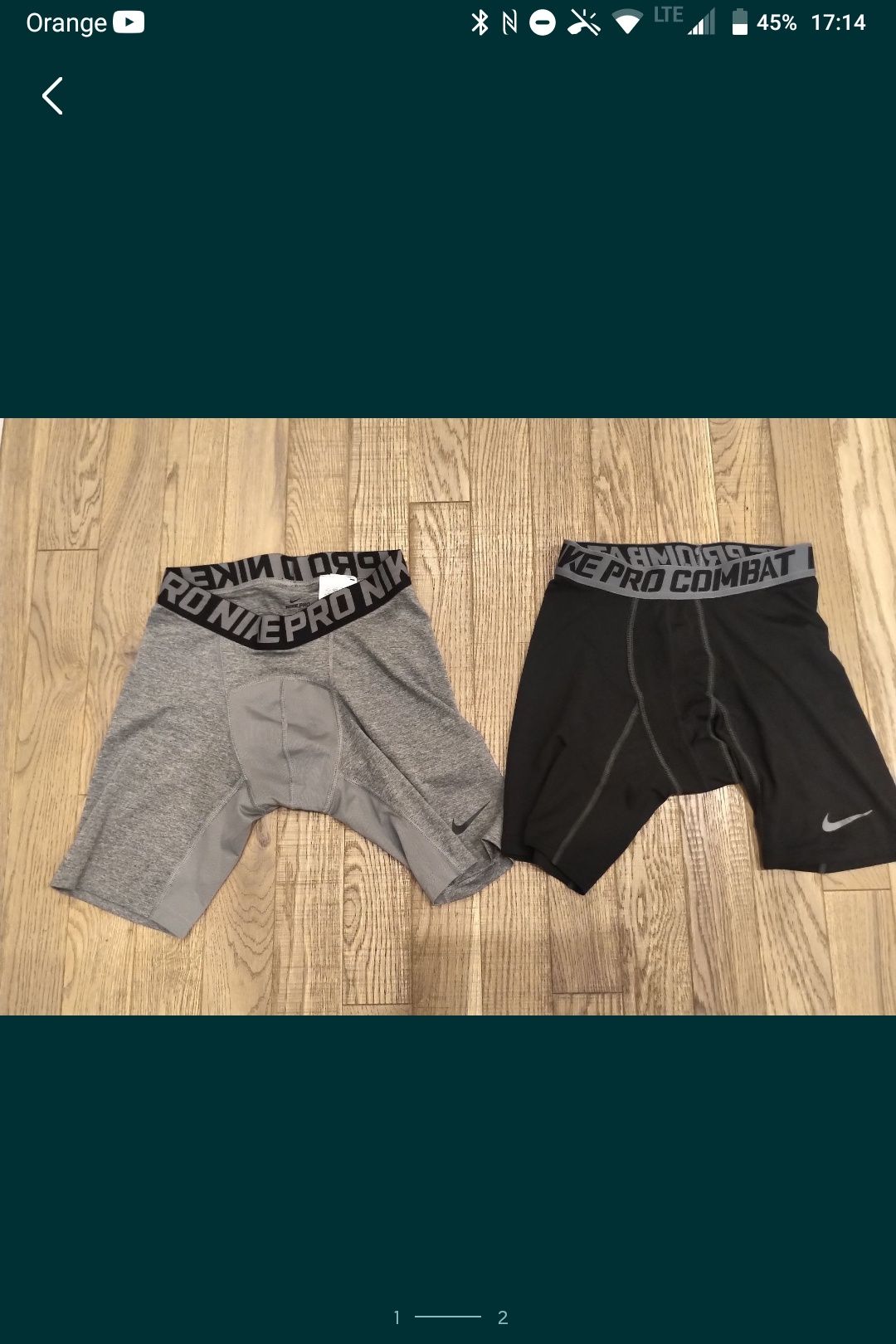M Nike pro Kombat szare spodenki sportowe prawie nowe