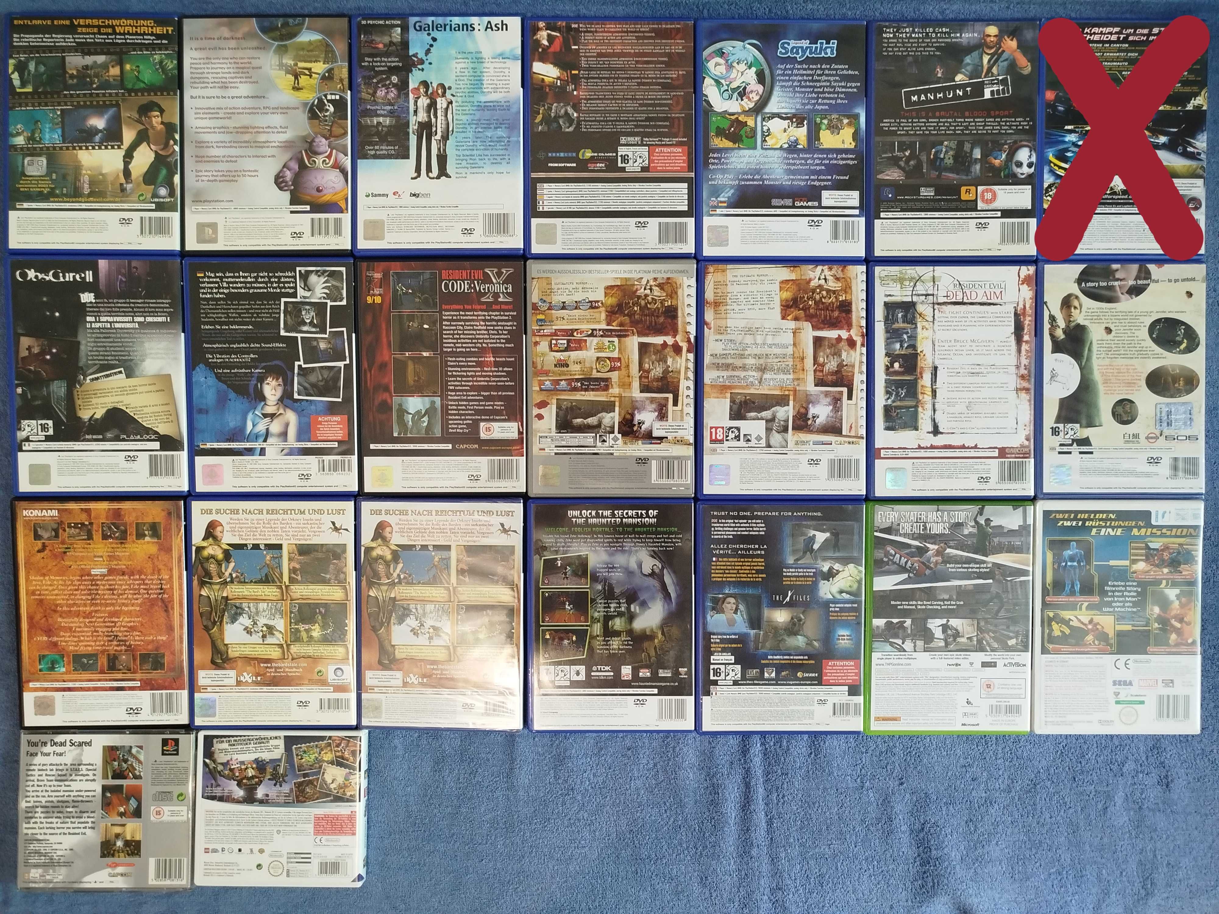 Dark Cloud, Kuon, Obscure 2, Rule of Rose, Project Zero, Resident Evil