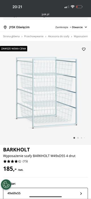 Wsad do szafy BARKHOLT