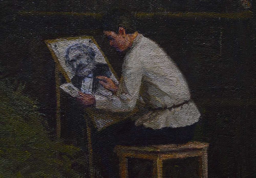 Пластов Аркадий (1893-1972). "1907 год" (Маркс). холст масло. 80*68 см