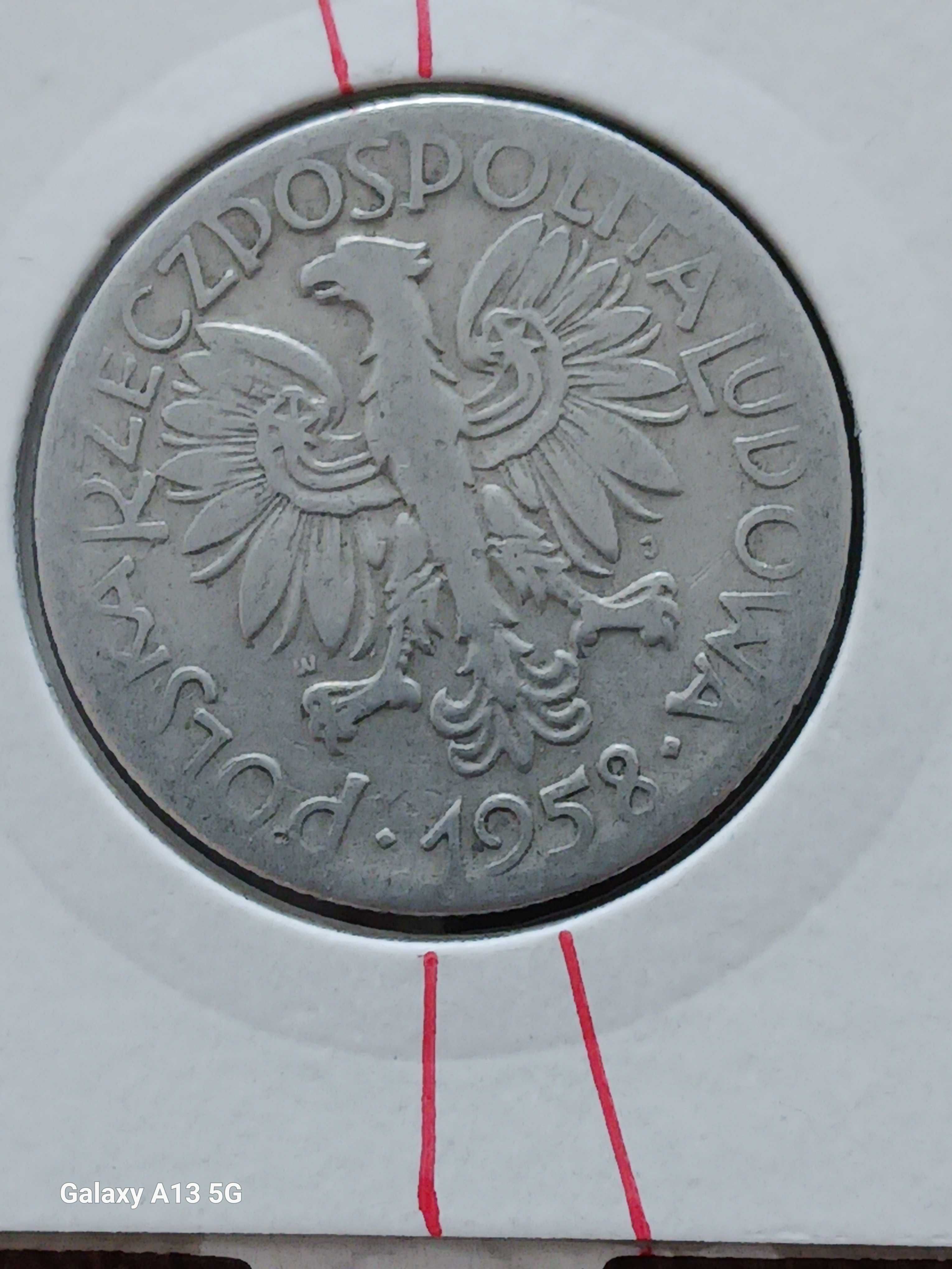 5 Złotych Rybak 1958 r. - nr.2 - Skrętka - rzadkość