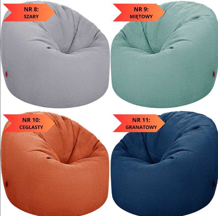 Pufa Pluszowa Welurowa Siedzisko Dzieci Worek Sako Fotel - WYPRZEDAŻ