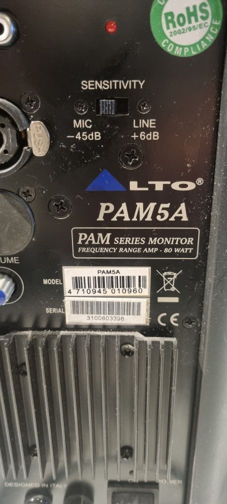 Alto Pam 5A głośnik aktywny, monitor, piecyk.