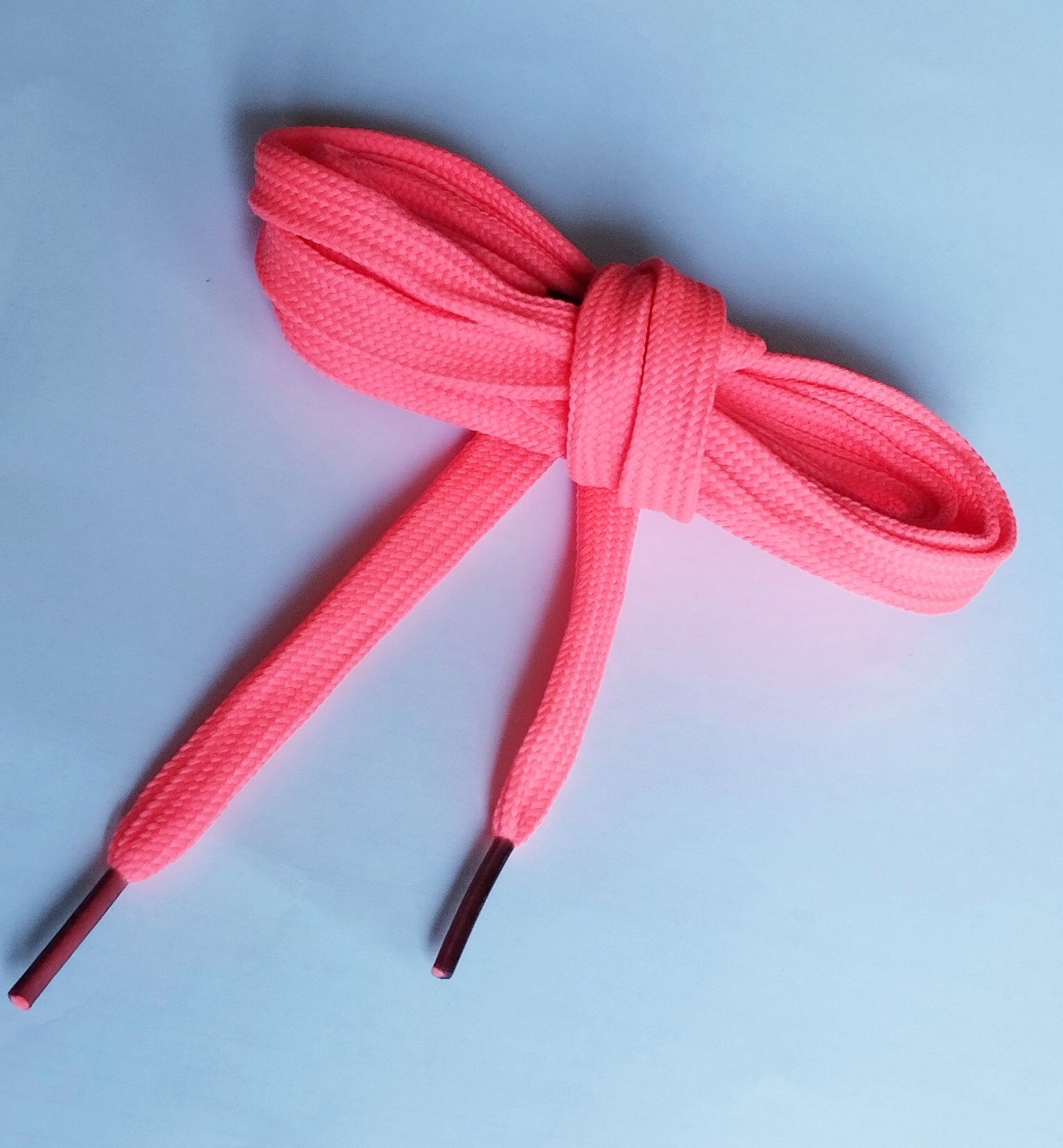 Шнурки неонового корралово-розового цвета