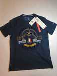 T-shirt męski Aeronautica granatowy, duże logo, rozm. M