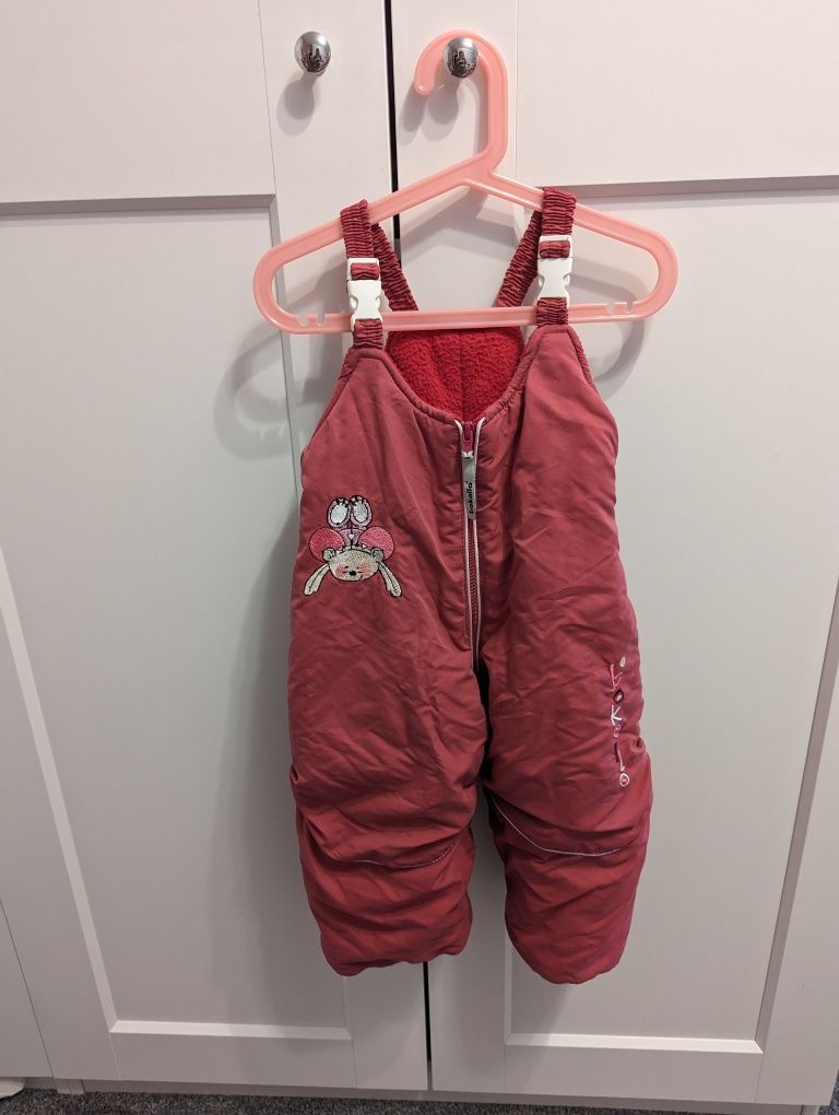 Spodnie i kurtka narciarskie dla dziewczynki komplet niemowlęce 80