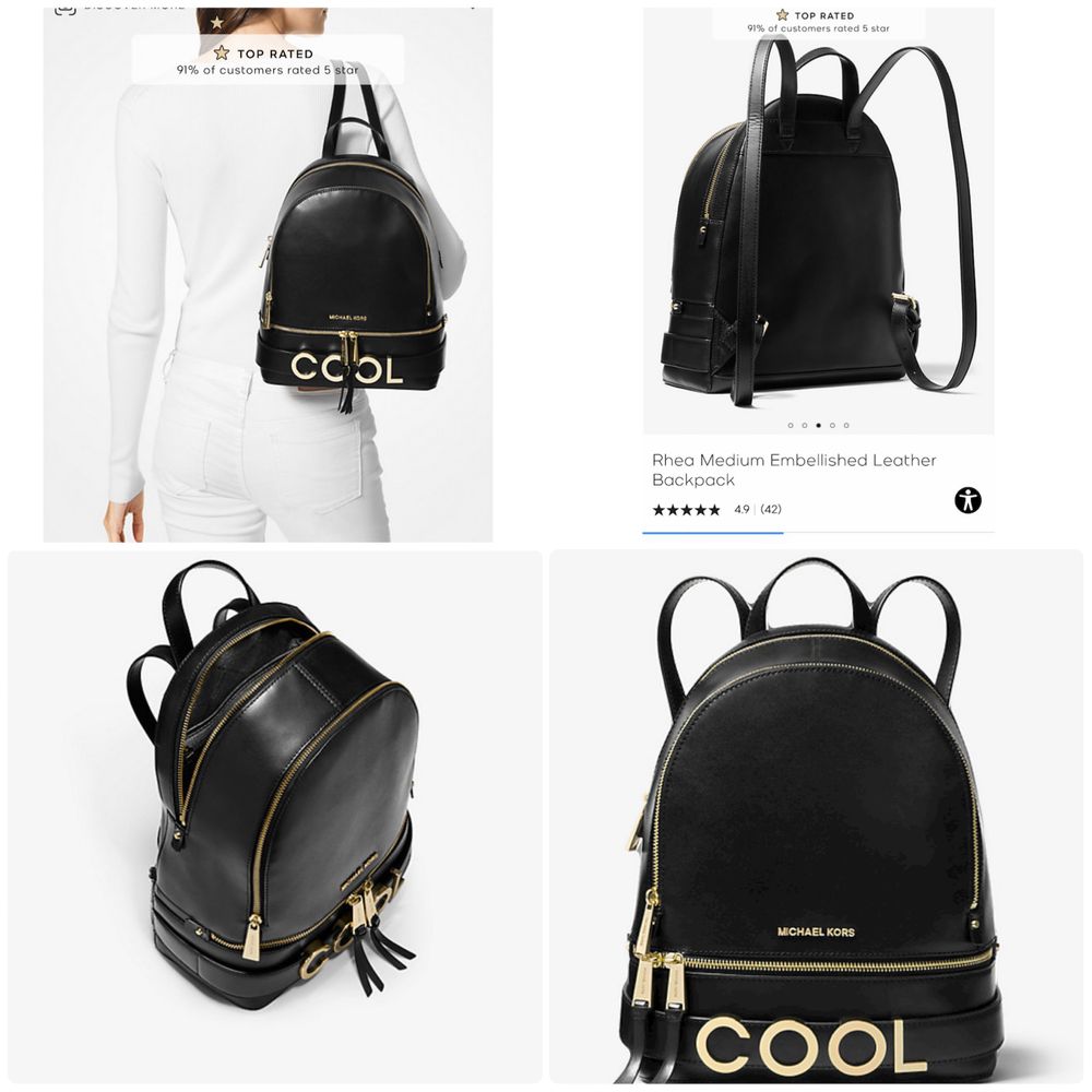 Крутий шкіряний рюкзак Michael kors cool оригінал з документами