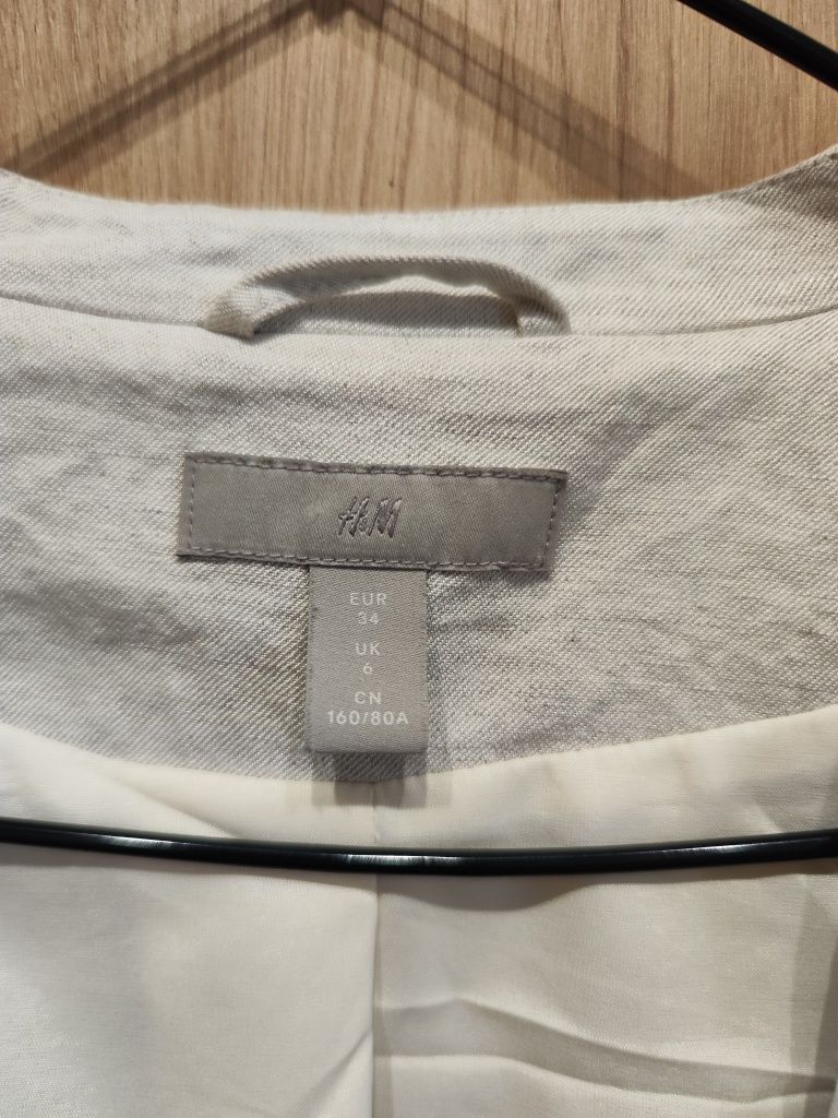 Marynarka lniania H&M rozmiar Xs 34