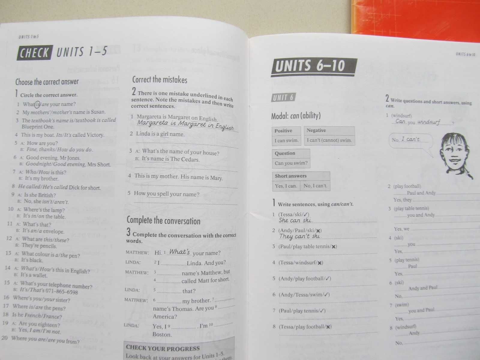 Blueprint One, Workbook i Grammar Practice i gratis