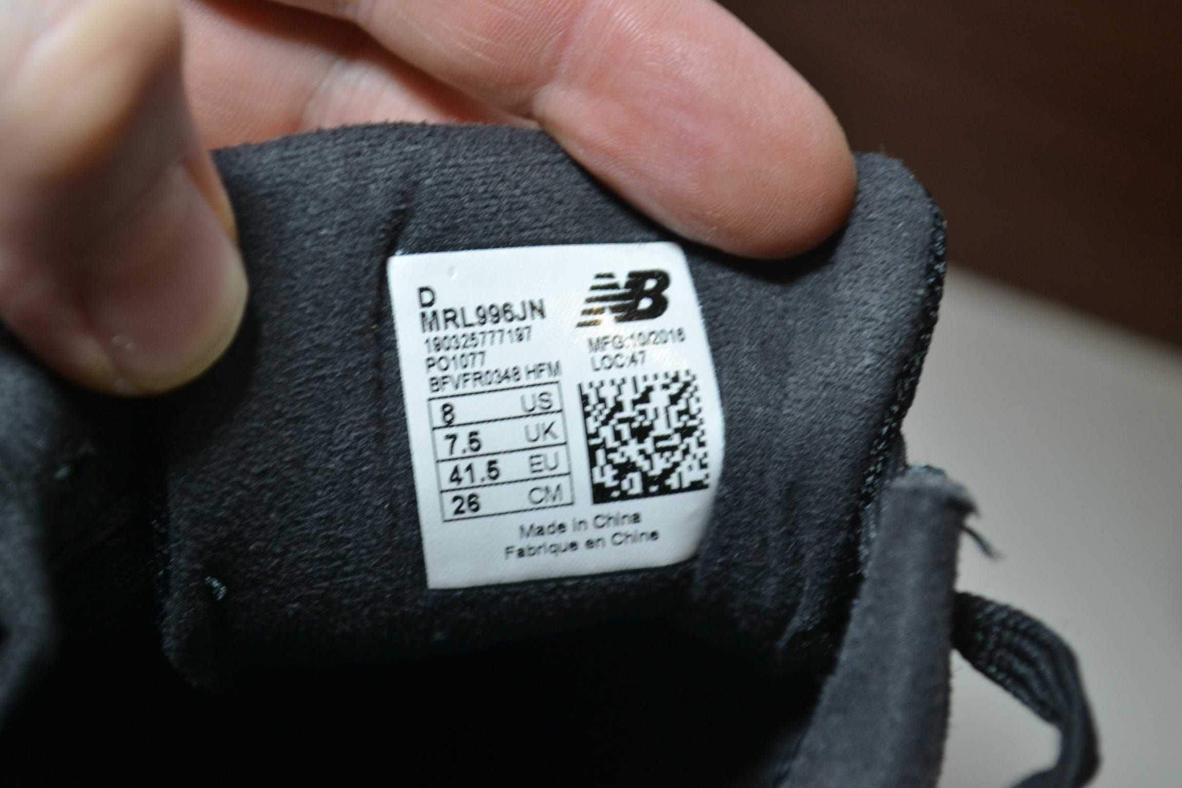 new balance 996 41.5р кроссовки кожаные оригинал mrl996jn