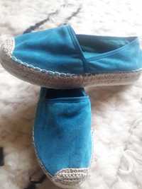 Espadryle Ideal Shoes niebieskie