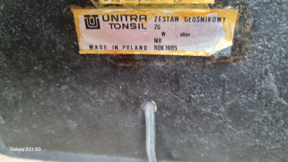 Głośnik Unitra Tonsil z 1985 r PRL plus kabel z profesjonalną końcówką