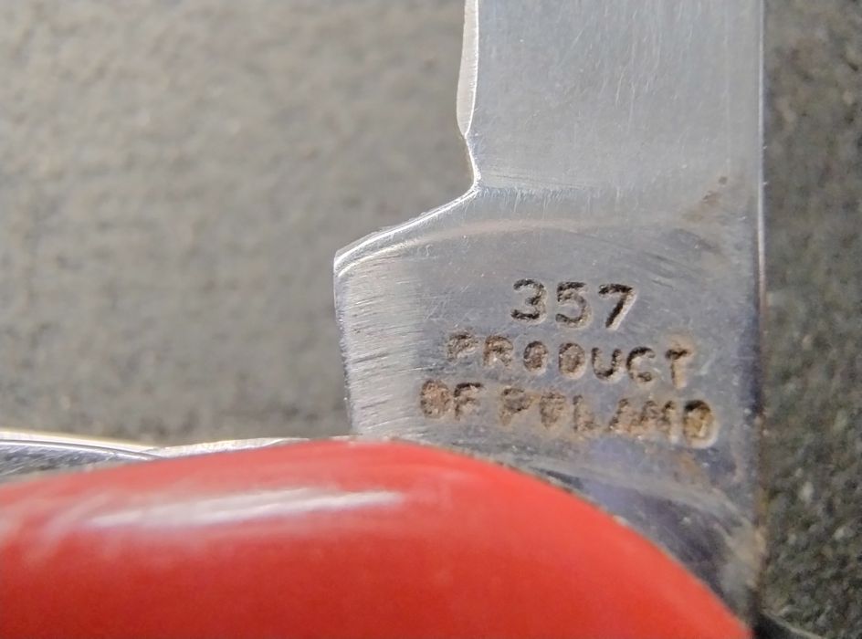 Stary scyzoryk Gerlach 357 w skórzanym etui