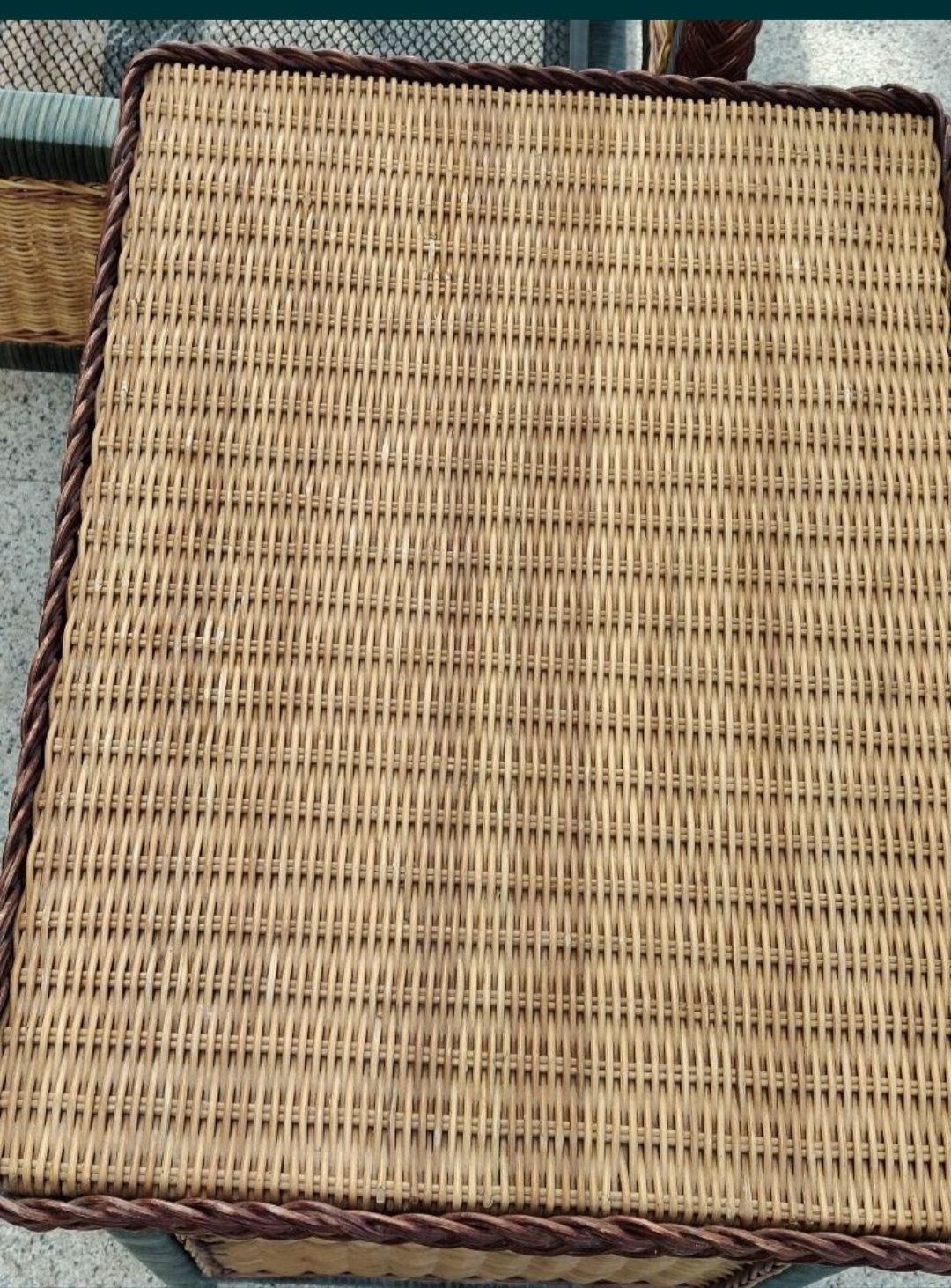 Komoda wiklina/ratan/drewno