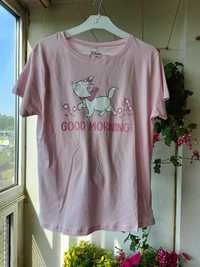 Piżama damska jasnoróżowa firmy Disney z kotkiem Marie roz. M/L 40-42