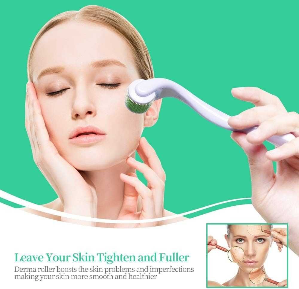 MICRONEEDLE - Derma Roller mezoterapia igłowa wałek do twarzy brody