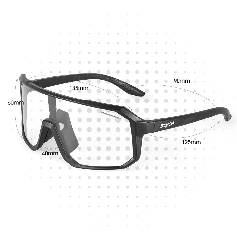 Okulary fotochromowe sportowe rowerowe SCVCN KOLORY + gratis