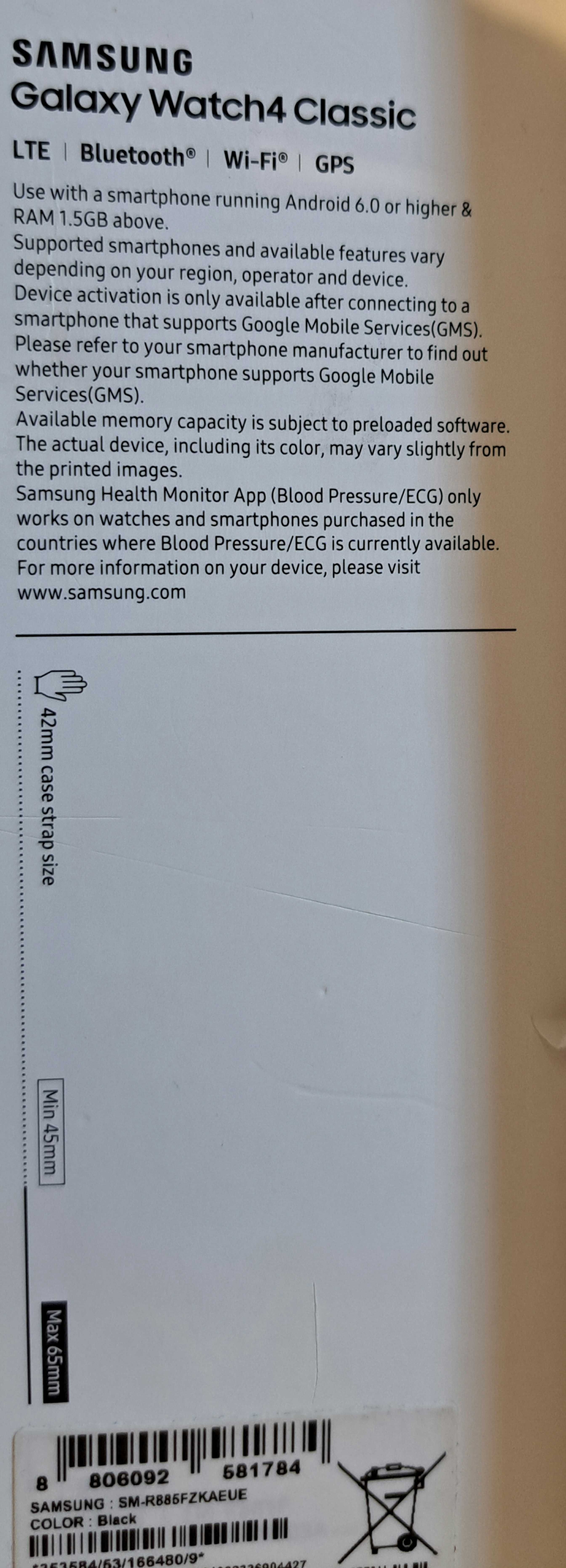 Smartwatch  Samsung Galaxy Watch 4 Classic 42mm LTE GPS NFC WiFi EKG