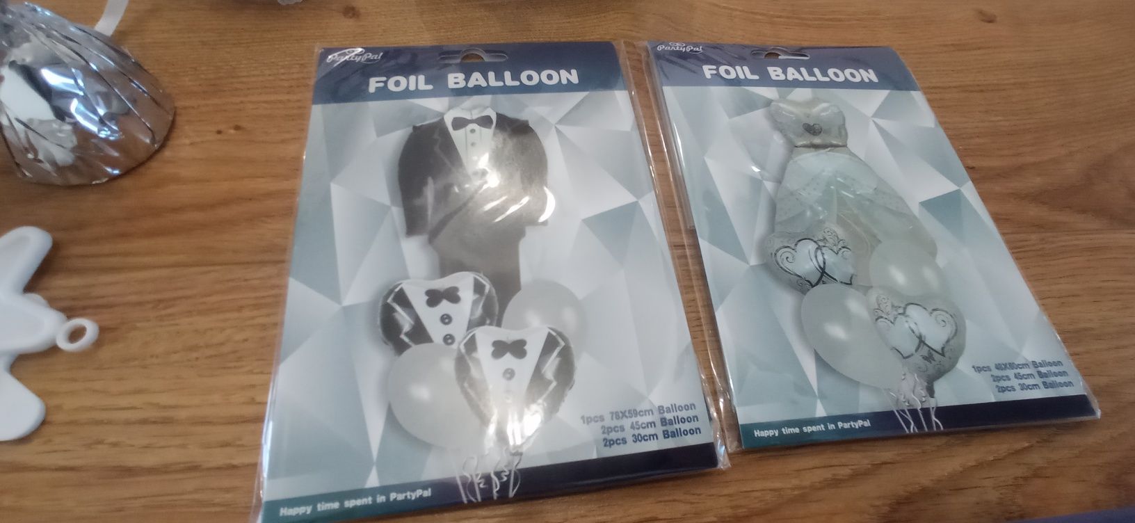 Balony weselne obciążniki balonów koszyczek na obrączki weselne