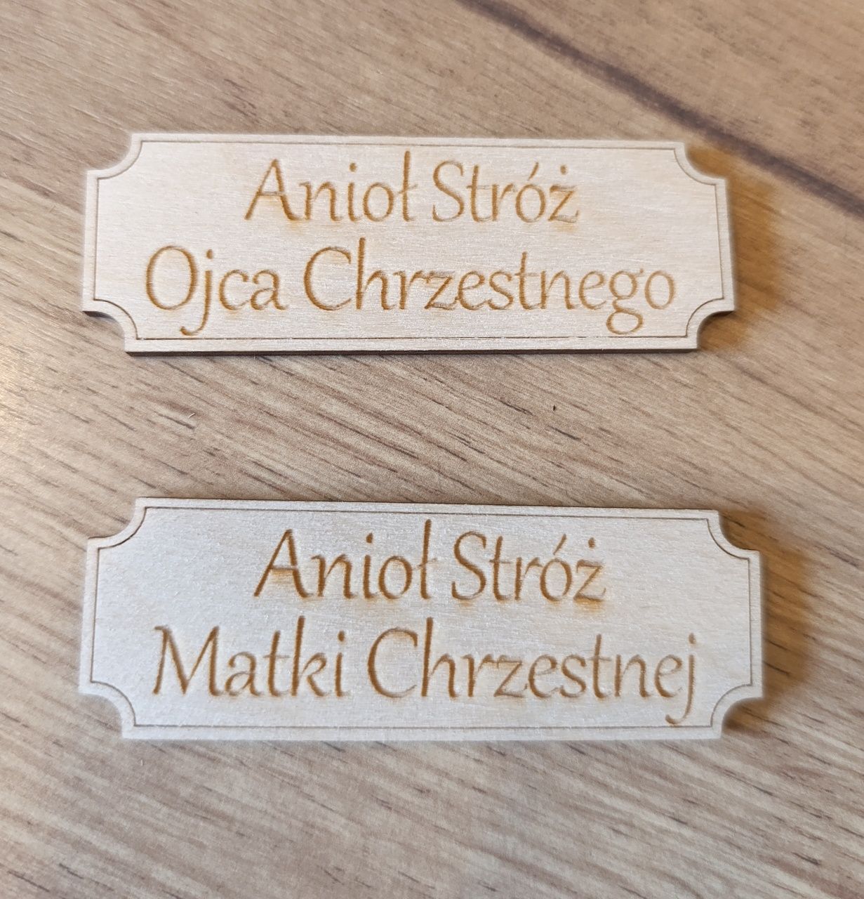 Anioł stróż Pamiątka Chrztu Świętego dla dziecka rodziców chrzestnych