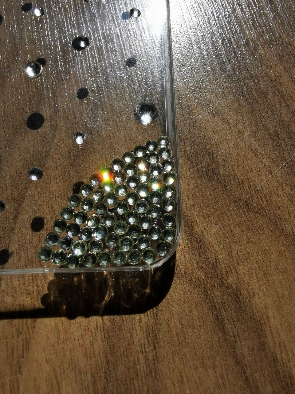 iPhone Samsung etui obudowa przezroczysta cyrkonie błyszcząca plastik