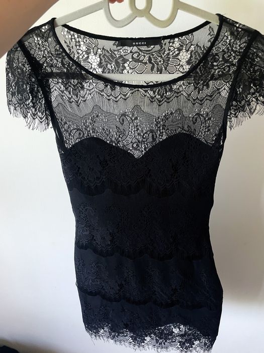 czarna koronkowa sukienka S obcisła dopasowana impreza swieta seksowna