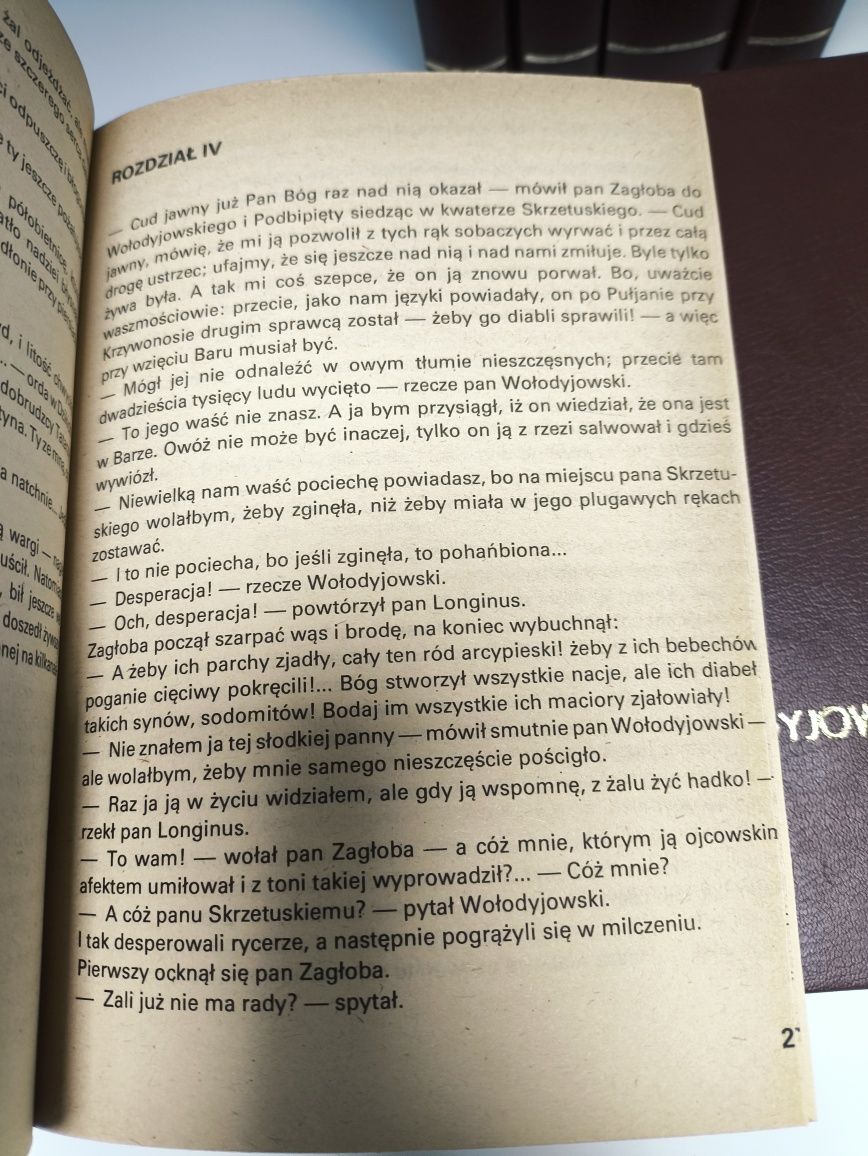 Trylogia Sienkiewicz Ogniem i mieczem Potop Pan Wołodyjowski skórzana